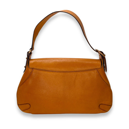 Horsebit Orange Shoulder Bag in Calfskin, Rose Gold hardware