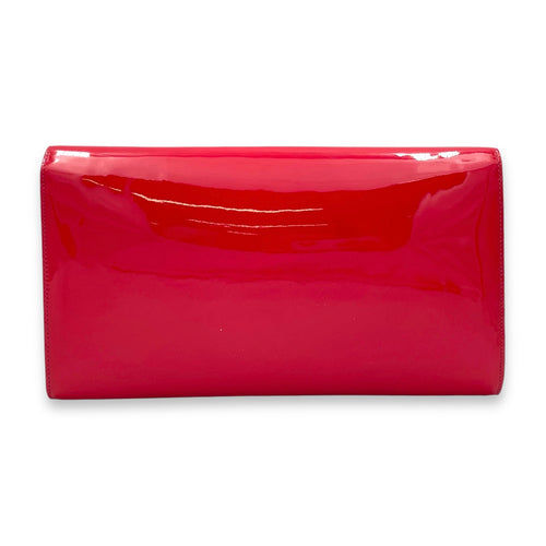 Belle De Jour Red Clutch in Patent Leather