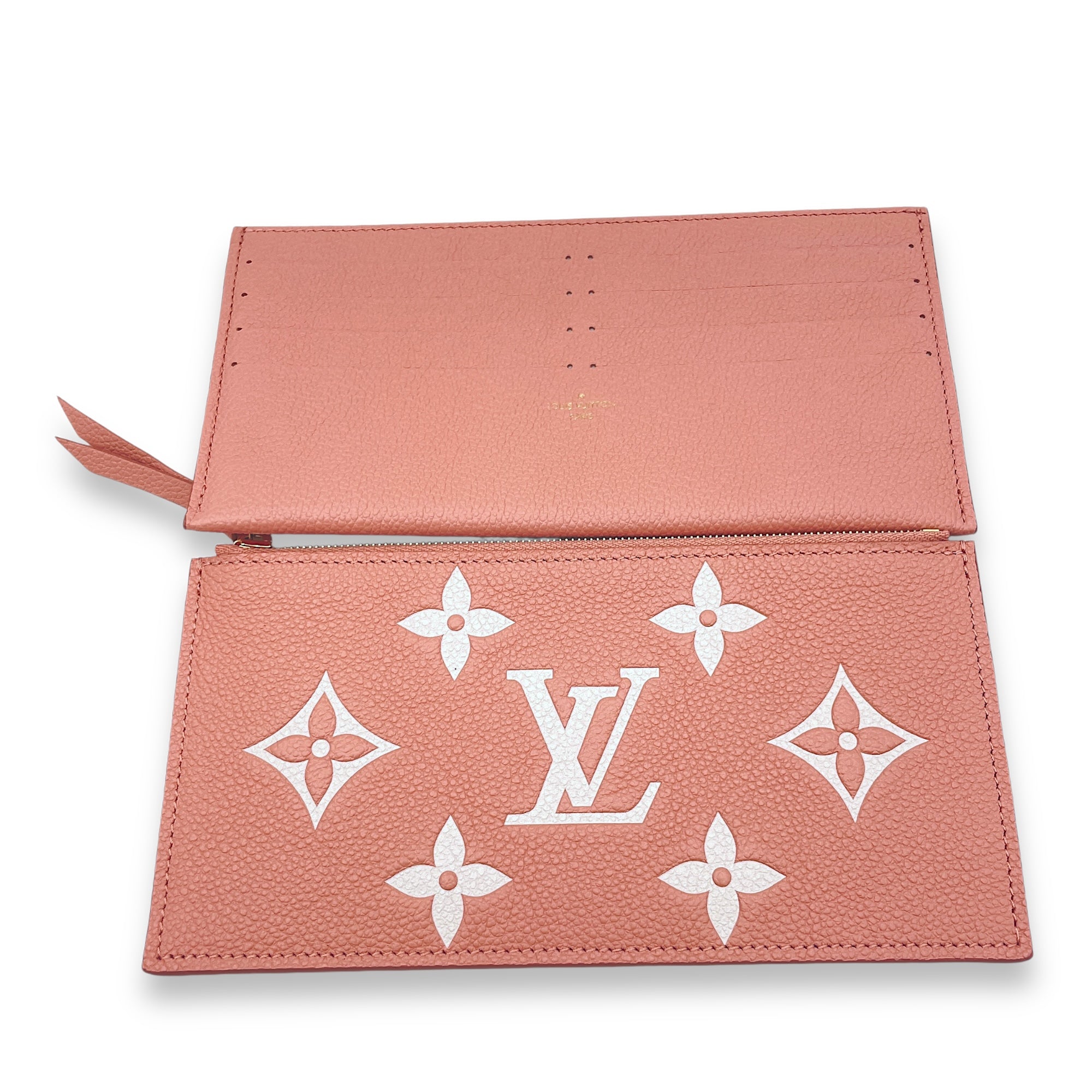 Felicie Wallet On Chain Pink in Monogram Empreinte Leather, Gold hardware