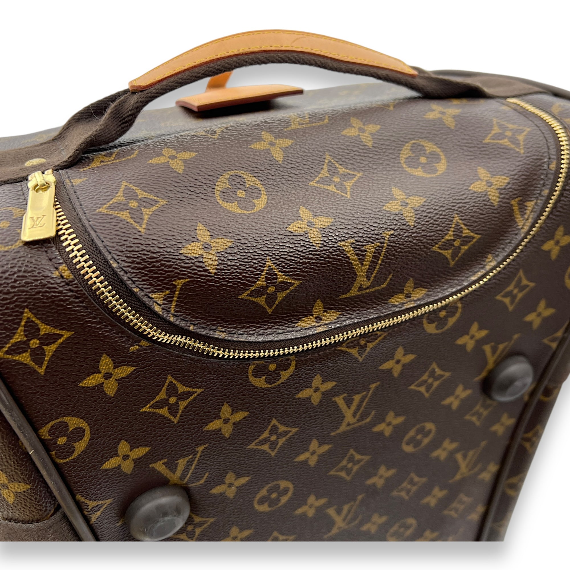 Neo Eole Luggage Brown in Monogram Coated Canvas, Gold hardware