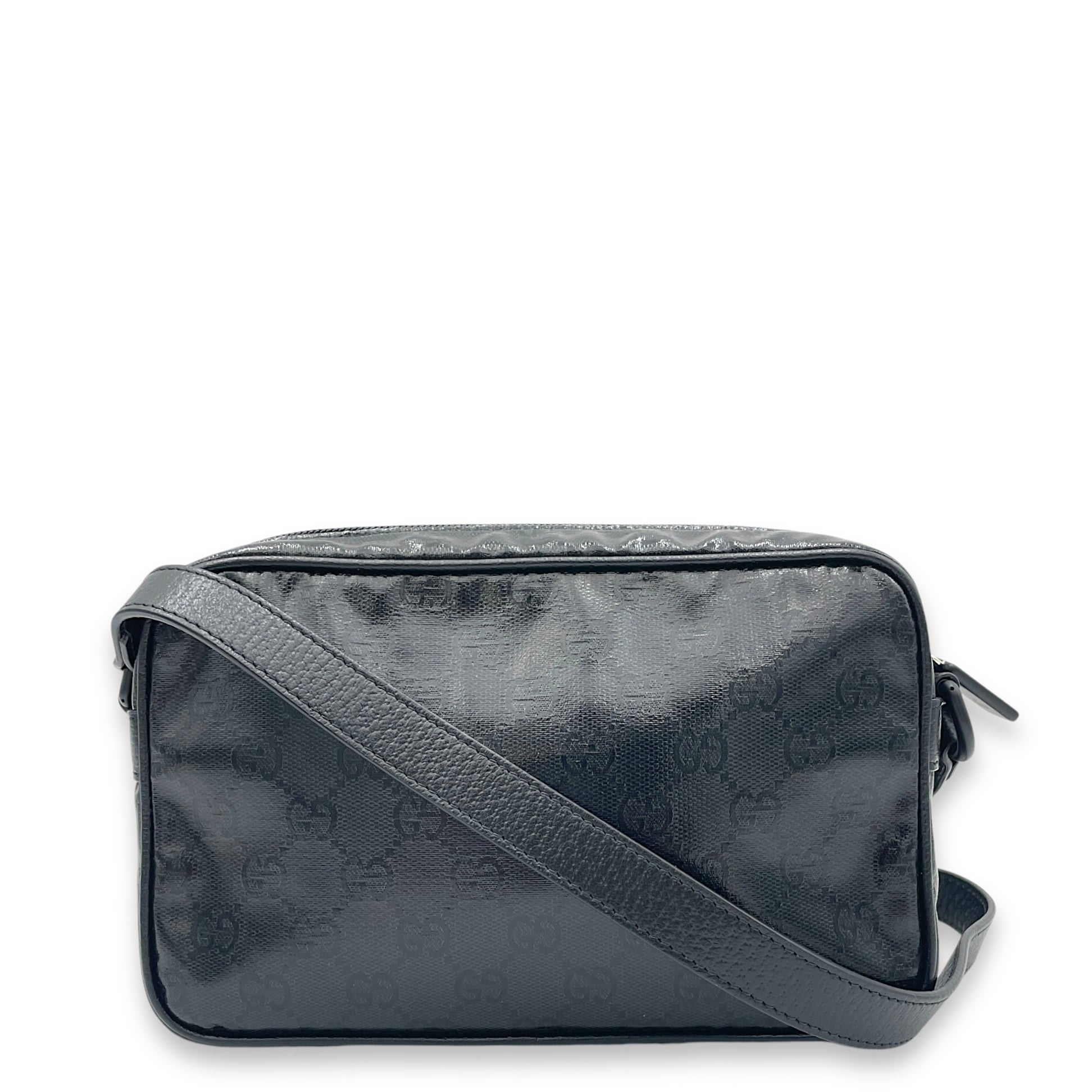 Others Messenger Black in Coated Canvas, black hardware