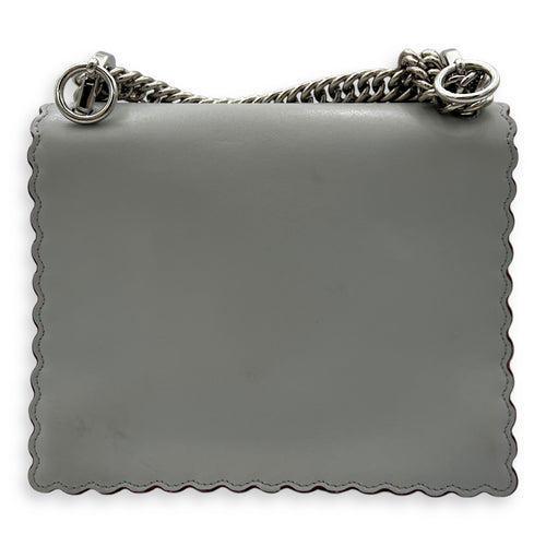 Kan I Small Crossbody bag in Calfskin, Silver Hardware