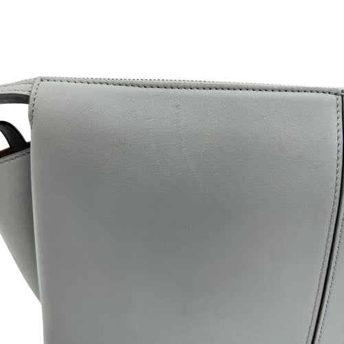 Tri-Fold Clutch in Calfskin, Silver Hardware