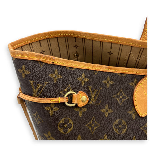 Neverfull Tote Bag GM Brown in Monogram Coated Canvas, Gold hardware