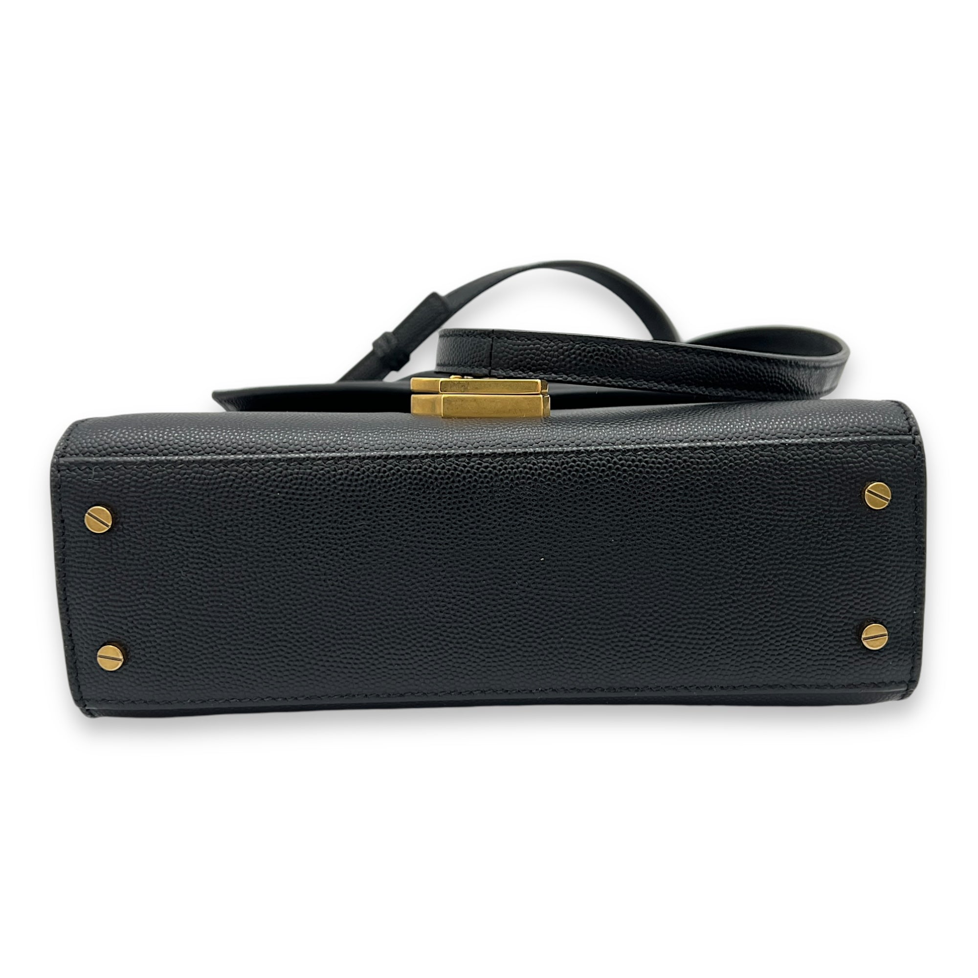 Others Top Handle Bag Black in Caviar Leather, Gold hardware