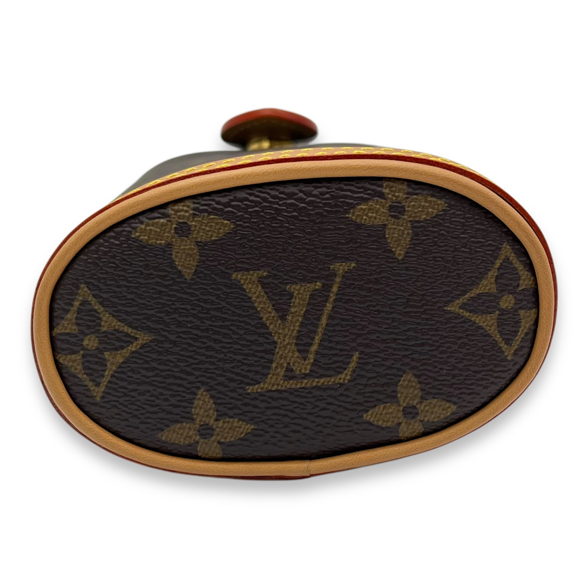 Louis Vuitton Fold Me Crossbody Bag Brown in Monogram Coated Canvas, Gold hardware_5