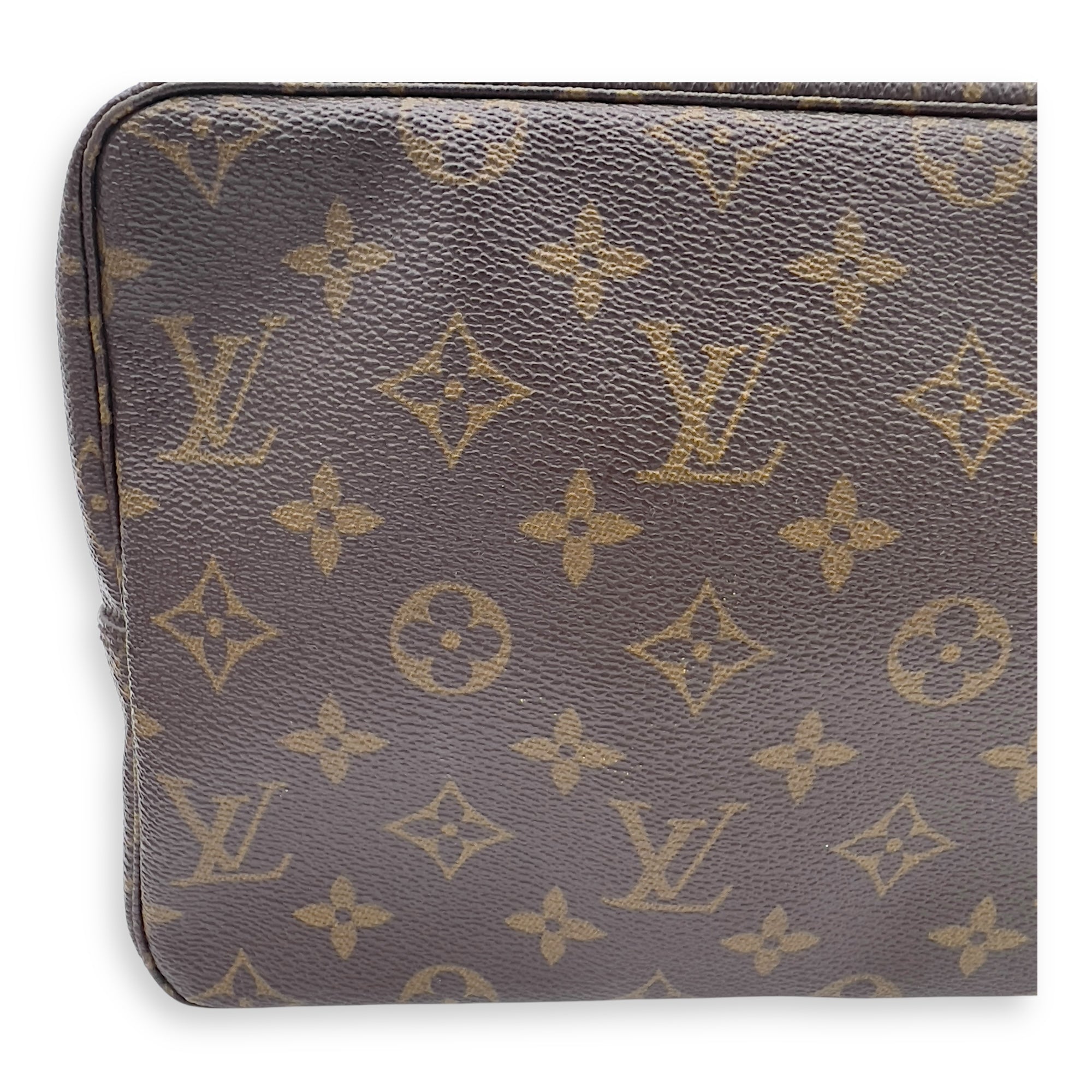 Louis Vuitton Toilette Pouch Brown in Monogram Coated Canvas, Gold hardware_9