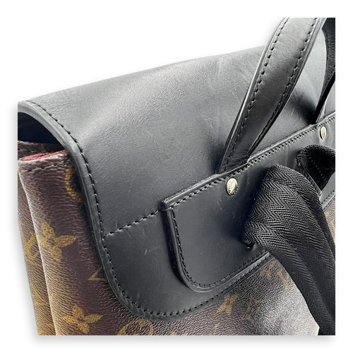 Louis Vuitton Macassar Brown Backpack in Monogram Coated Canvas, Gold hardware_13
