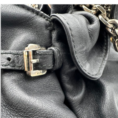 Christian Dior Le Trente Black Shoulder Bag in Calfskin, Silver hardware_13