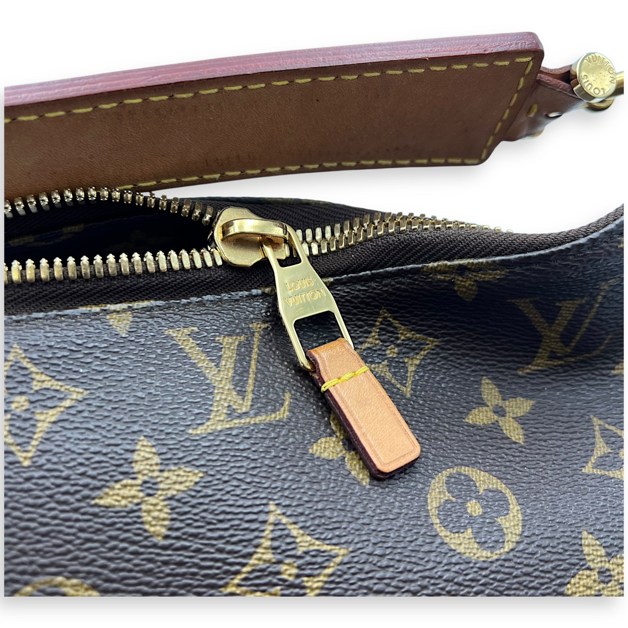 Louis Vuitton Sully MM Brown Top Handle Bag in Monogram Coated Canvas, Gold hardware_12