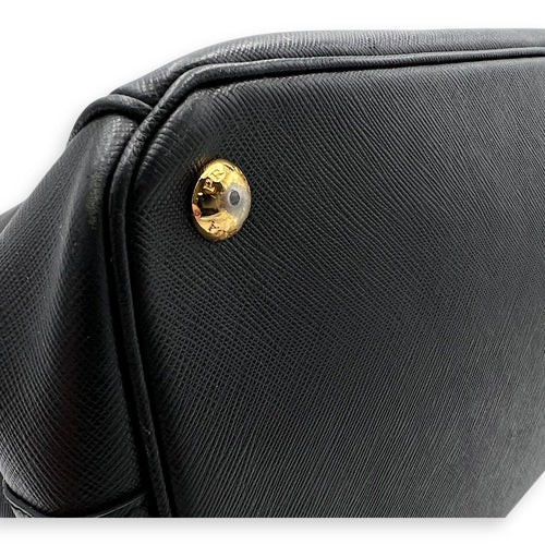 Prada Galleria Top Handle Bag Black in Saffiano Leather, Gold hardware_13