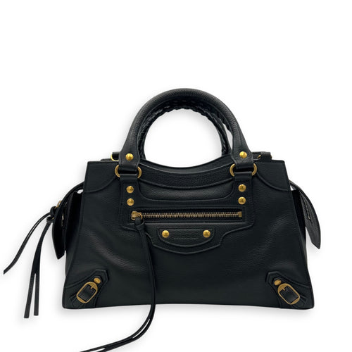 Balenciaga Neo Classic Top Handle Bag Black in Calfskin, Gold hardware_1