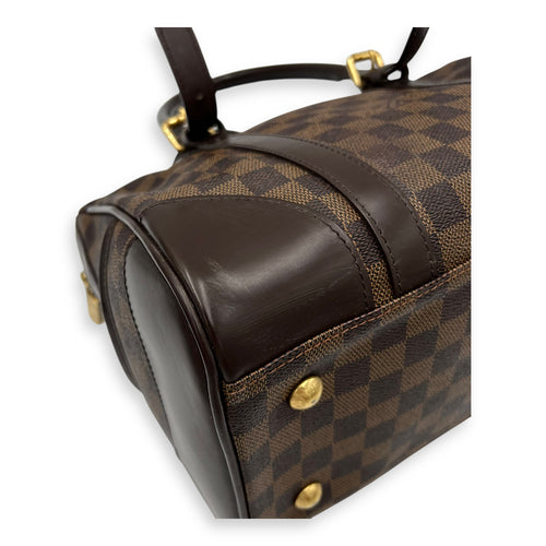 Louis Vuitton Berkeley Top Handle Bag Brown in Coated Canvas, Gold hardware_15