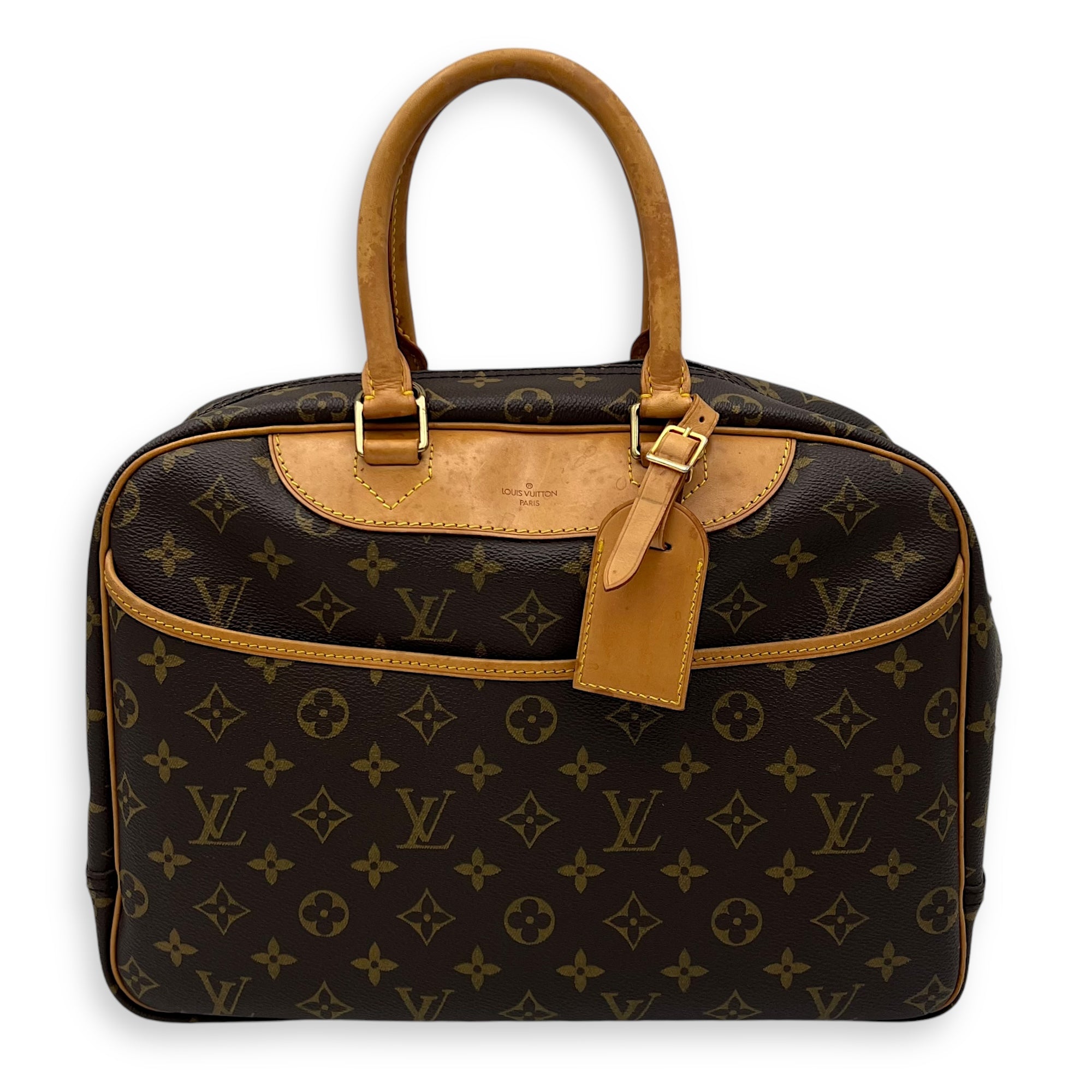 Louis Vuitton ドーヴィル Louis Vuitton Deauville Brown Top handle Bag in Monogram Coated