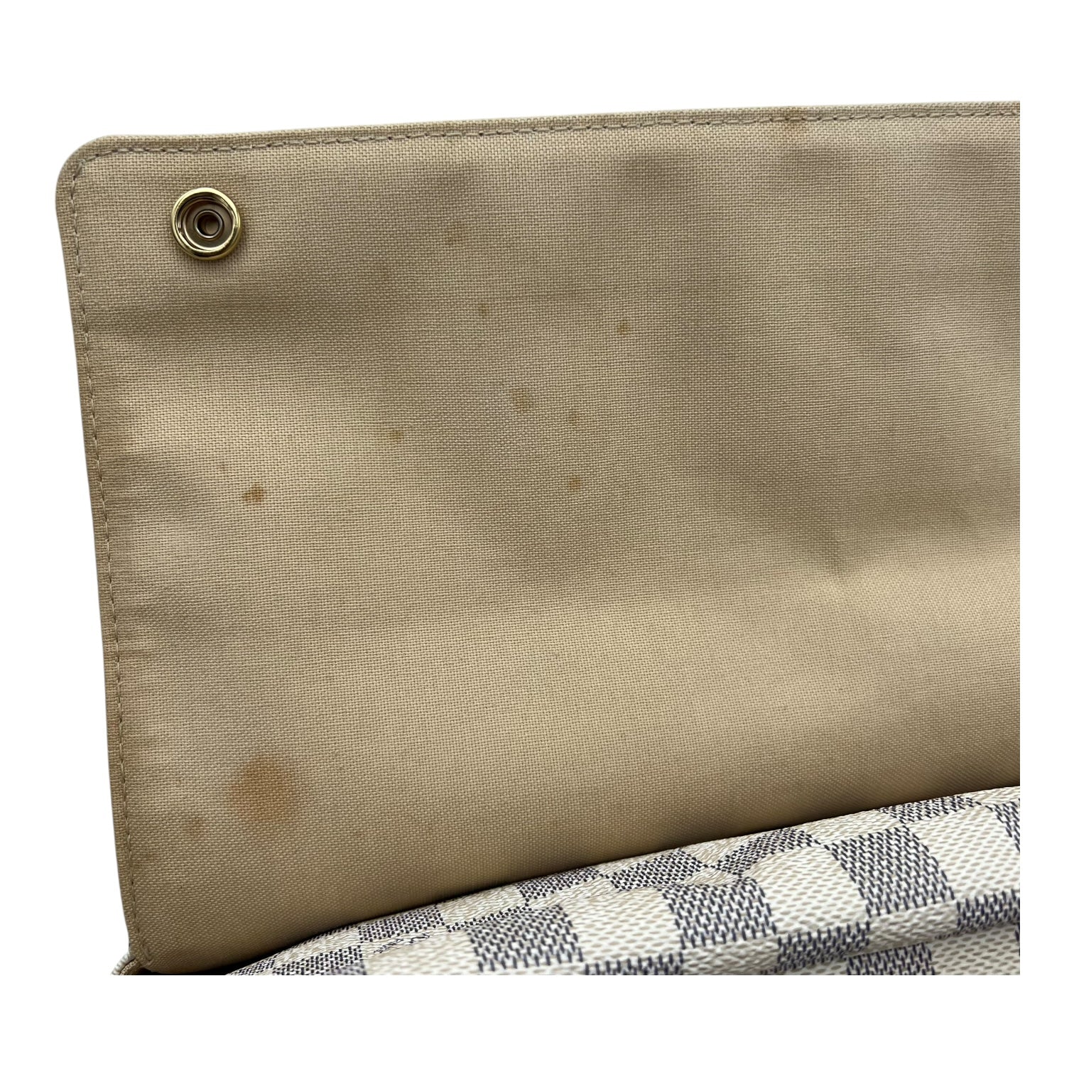 Louis Vuitton Naviglio Crossbody Bag Damier Azur in Coated Canvas, Enamel hardware_10