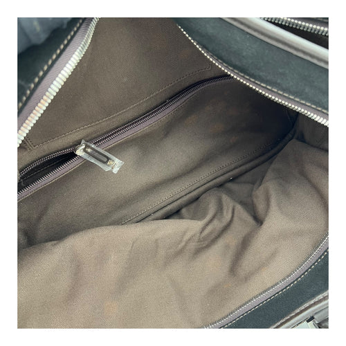 Loewe Amazona Top Handle Bag Black in Epsom, Silver hardware_6