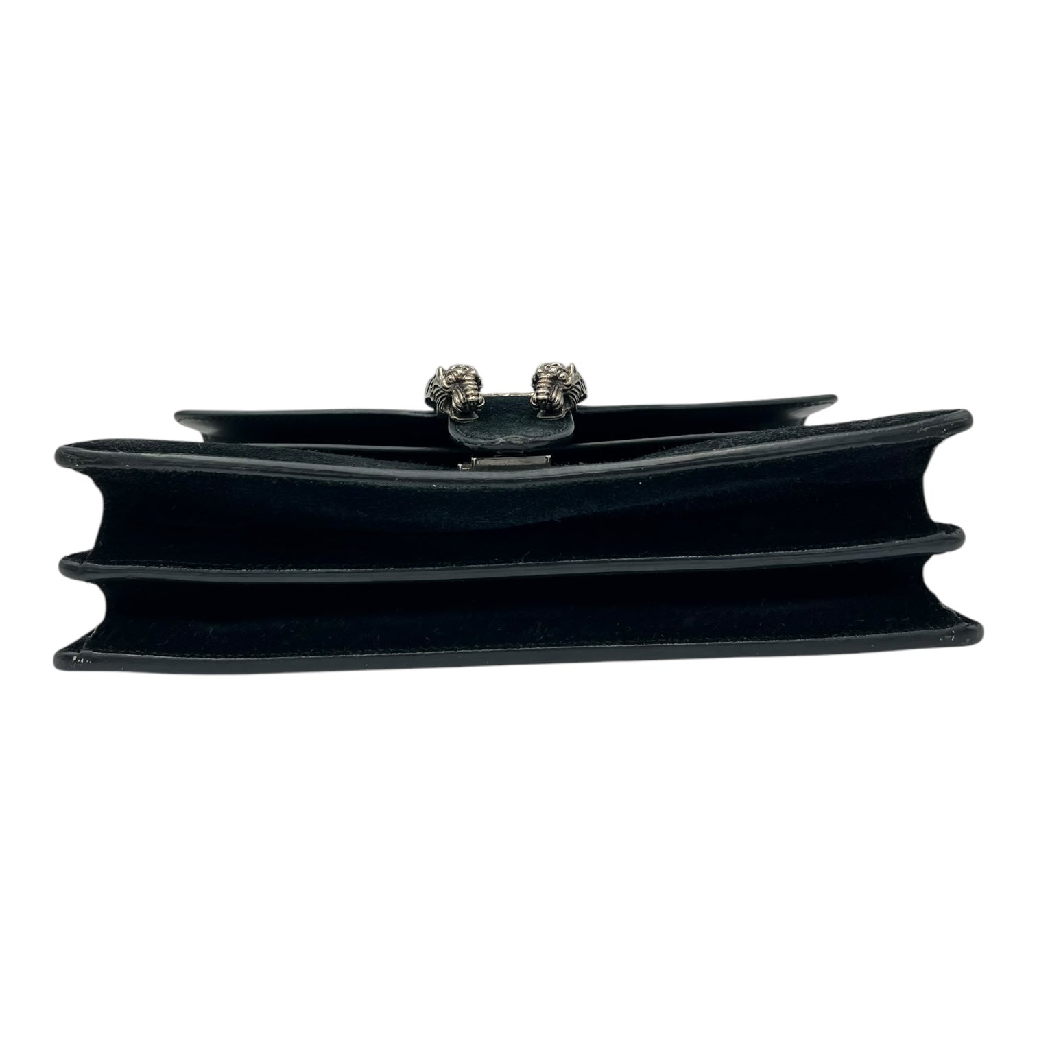 Gucci Dionysus Shoulder Bag Small Black in Suede Leather, Silver hardware_5