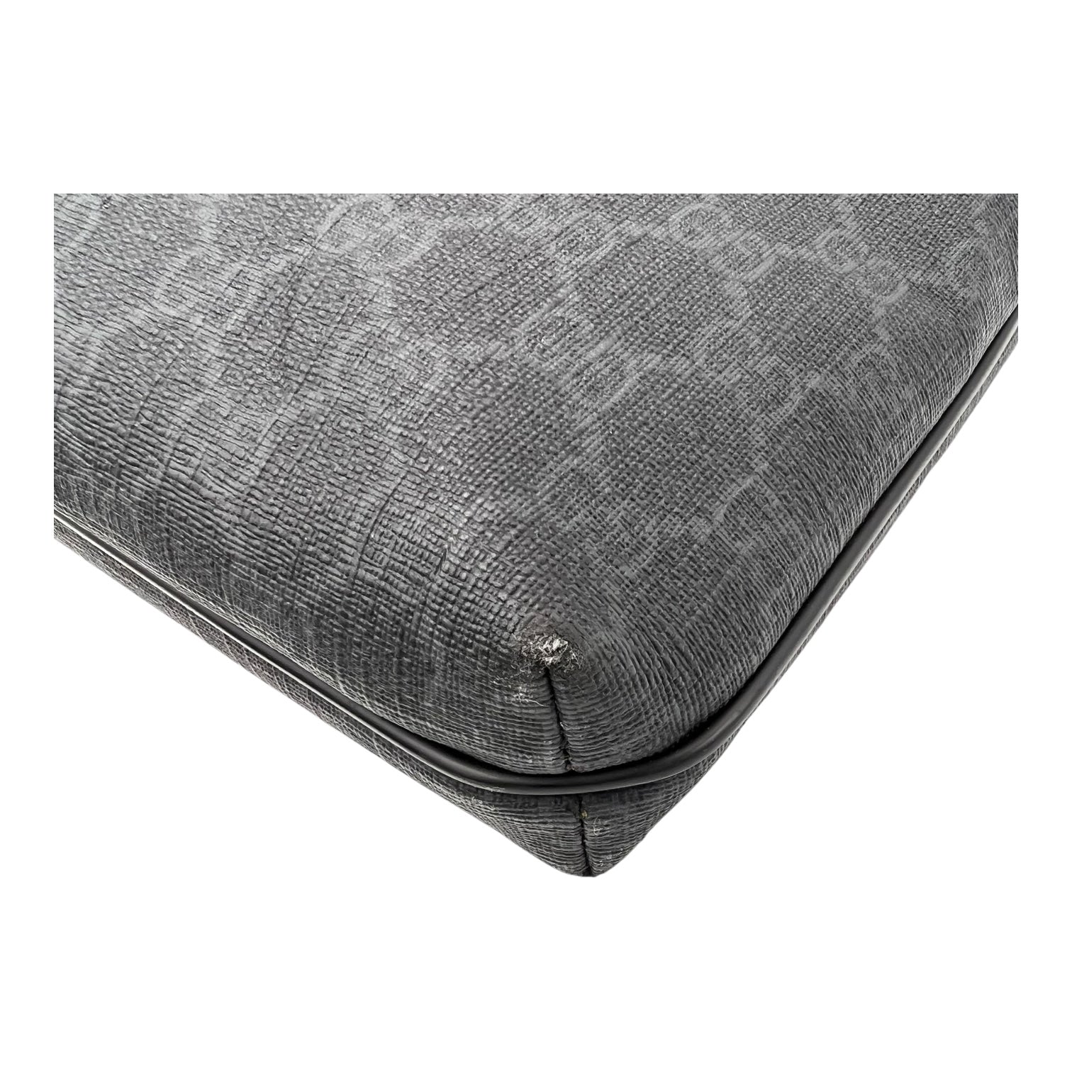 Gucci GG Supreme Black Messenger in Coated Canvas, Ruthenium hardware_8