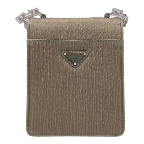 Prada Logo Shoulder Bag Beige in Others, Silver hardware_1