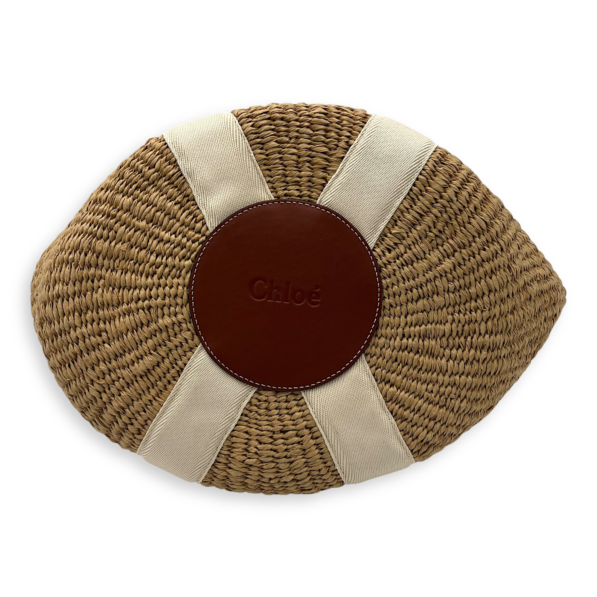 Chloé Woody Basket Brown Tote Bag in Raffia_5