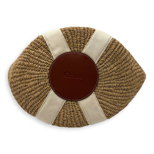 Chloé Woody Basket Brown Tote Bag in Raffia_5