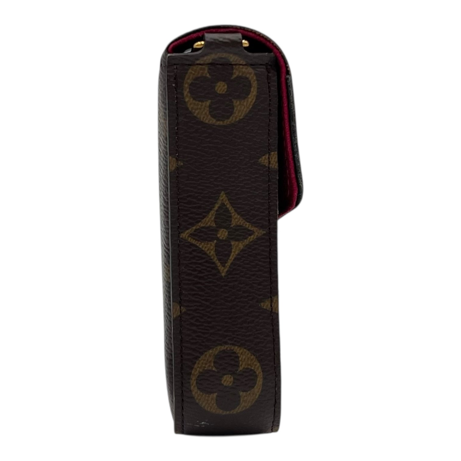 Louis Vuitton Felicie Wallet On Chain Brown in Monogram Coated Canvas, Gold hardware_3