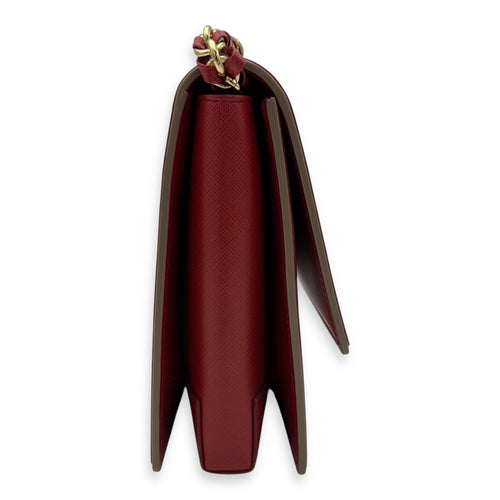 Salvatore Ferragamo Vara Bow Shoulder Bag Red in Calfskin, Gold hardware_4