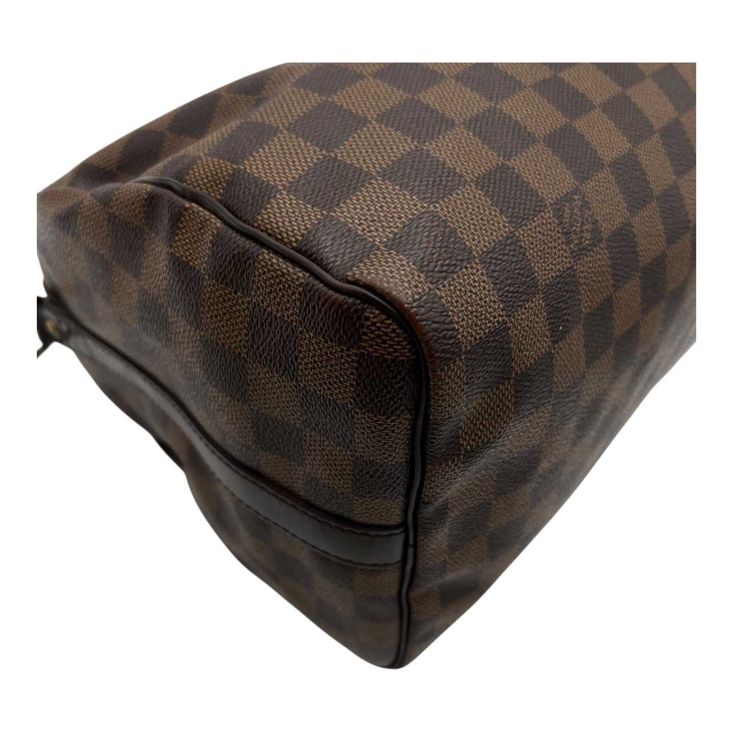 Louis Vuitton Speedy Top Handle Bag 30 Brown in Canvas, Gold hardware_14
