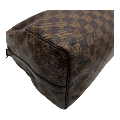 Louis Vuitton Speedy Top Handle Bag 30 Brown in Canvas, Gold hardware_14