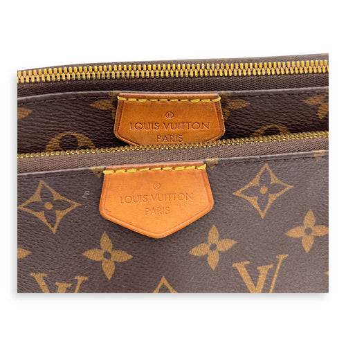 Louis Vuitton Multi-Pochette Accessoires Shoulder Bag Brown in Monogram Coated Canvas, Gold hardware_13