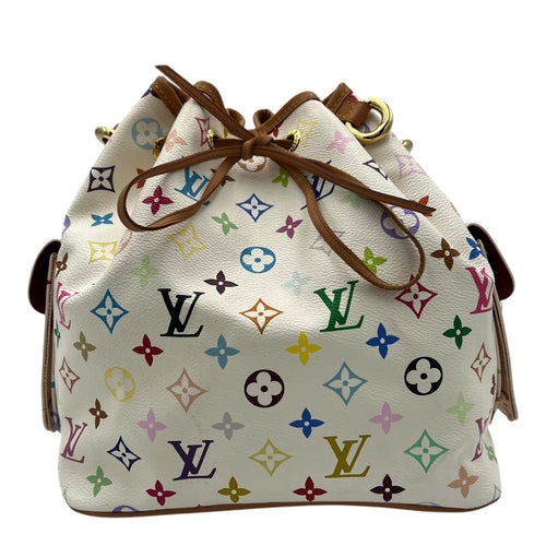 Louis Vuitton Noe Multicolor x Takashi Murakami Bucket Bag in Monogram Coated Canvas, Gold hardware_1