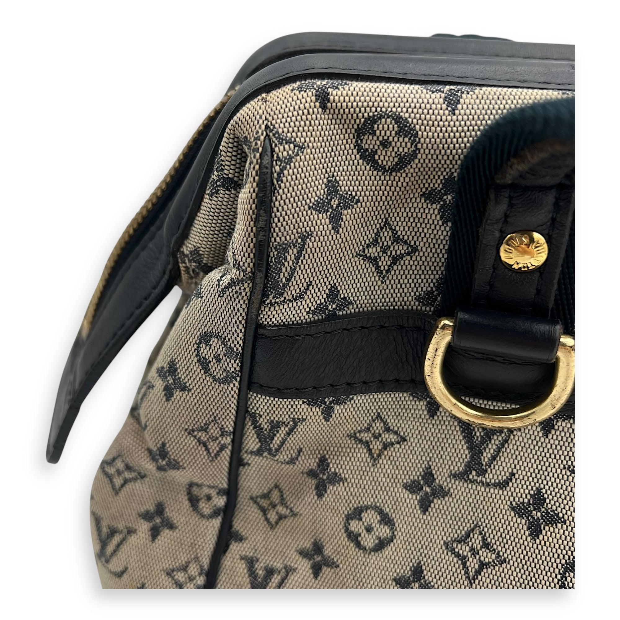Louis Vuitton Josephine Shoulder Bag Grey in Jacquard, Gold hardware_14