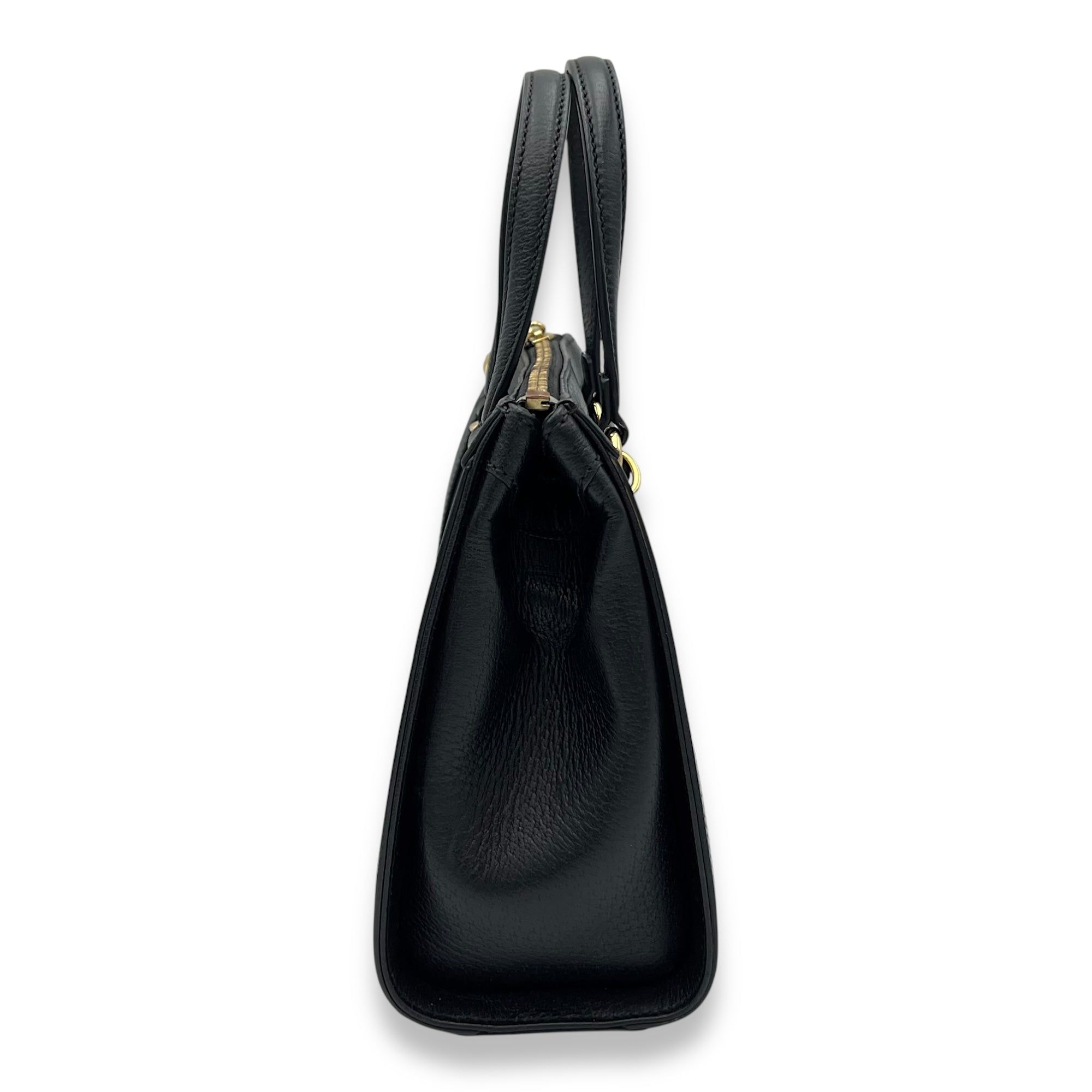 Gucci Ophidia Top Handle Bag Black in Calfskin, Gold hardware_4