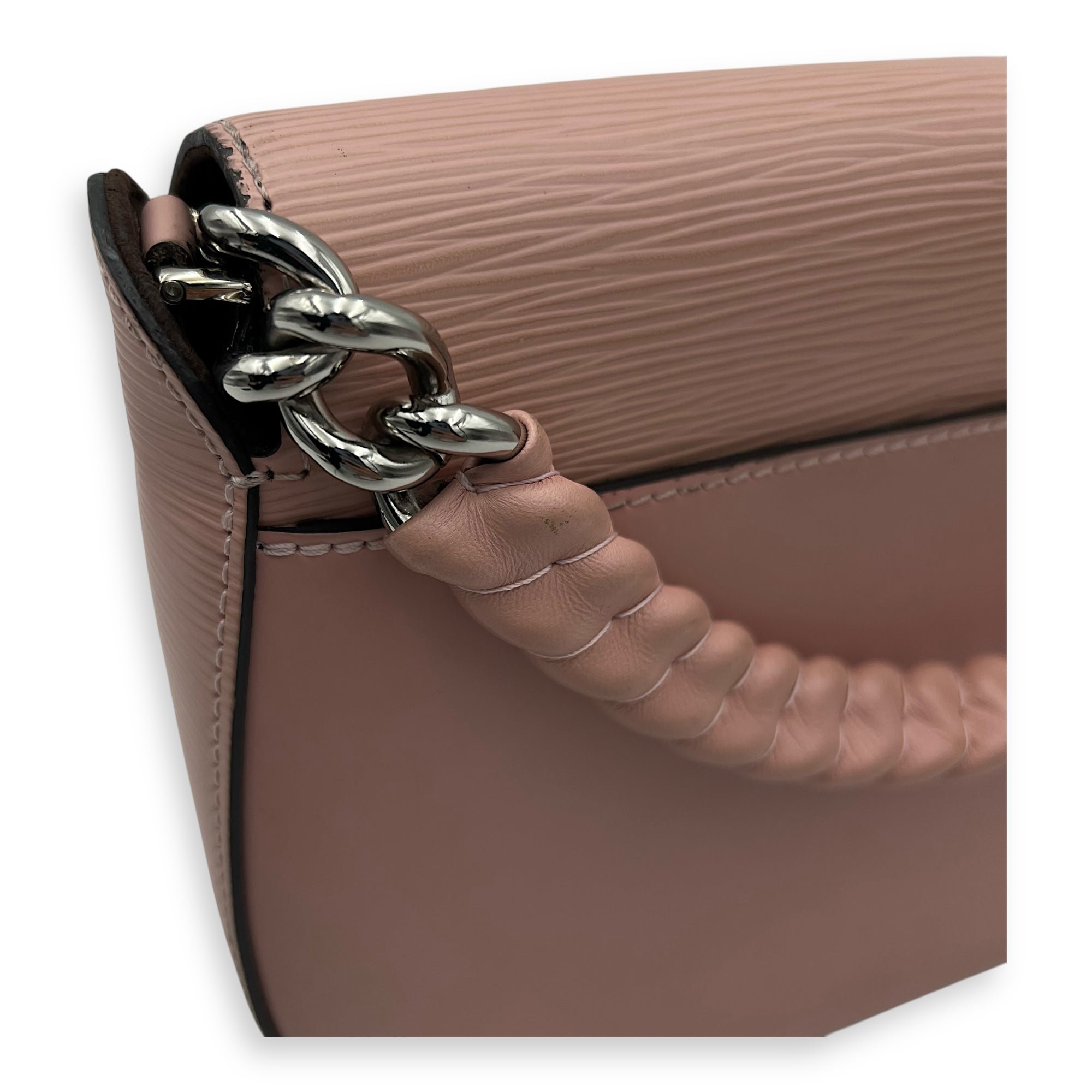 Louis Vuitton Luna Shoulder Bag Pink in Epi Leather, Silver hardware_11