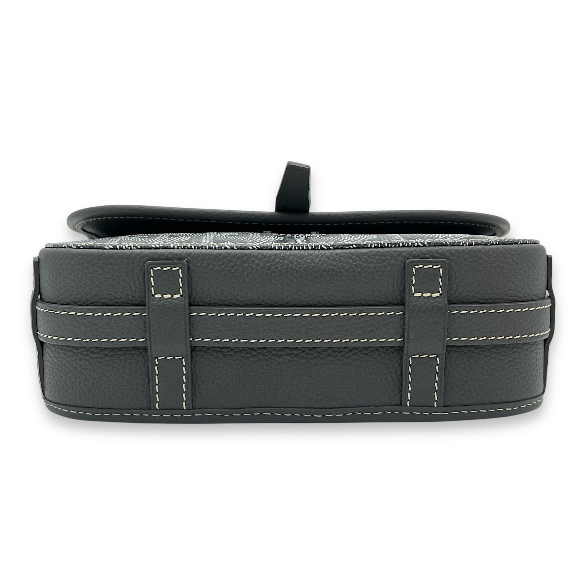 Goyard Belvedere Crossbody Bag PM Grey in Coated Canvas, Silver hardware_5