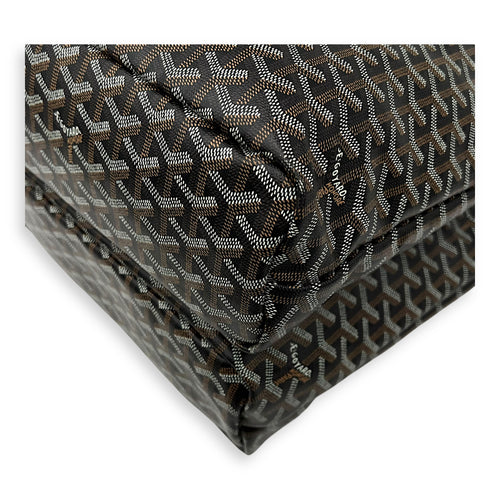 Goyard Isabelle Tote Bag Black in Coated Canvas, Silver hardware_10