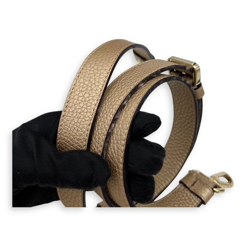 Christian Dior Be Dior Top Handle Bag Gold in Calfskin, Gold hardware_17