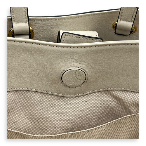 Gucci Horsebit 1955 Top Handle Bag White in Calfskin, Gold hardware_13