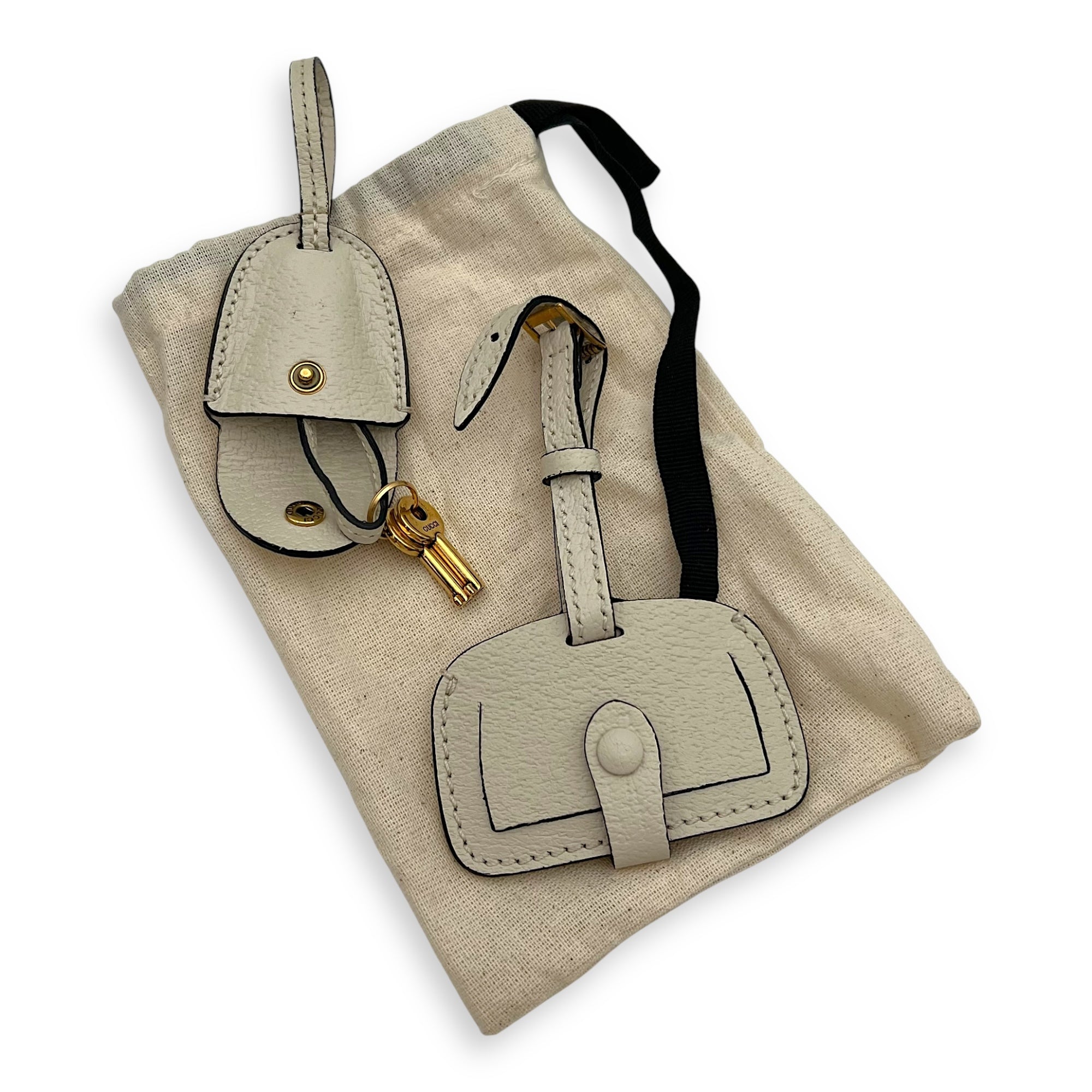 Gucci Sherry Top Handle Bag Mini White in Calfskin and jacquard, Gold hardware_13