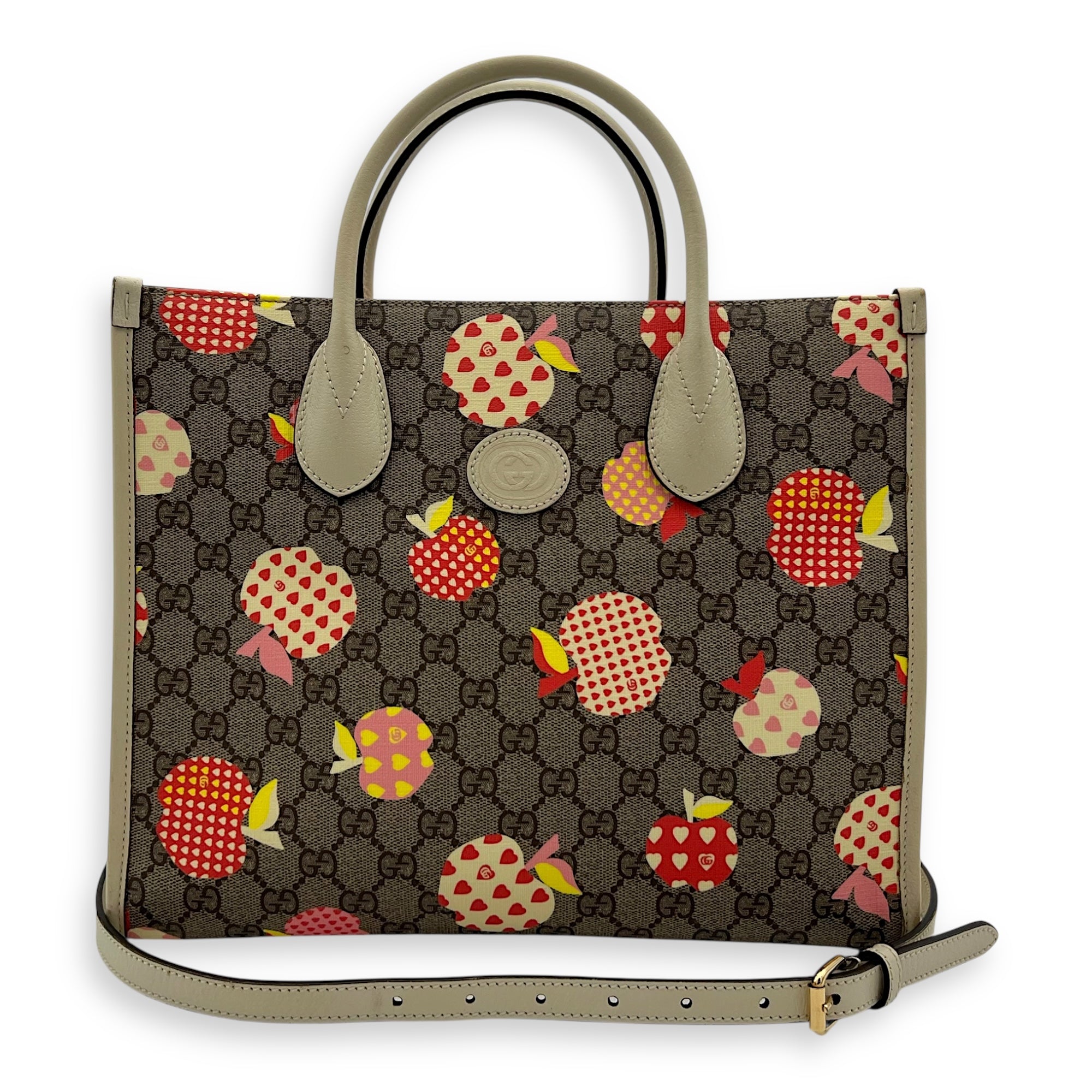 Gucci GG Supreme Tote Bag Brown in Coated Canvas, Gold hardware_13