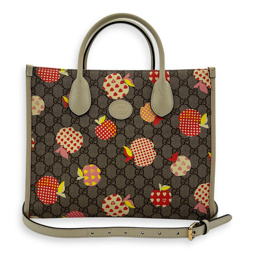 Gucci GG Supreme Tote Bag Brown in Coated Canvas, Gold hardware_13