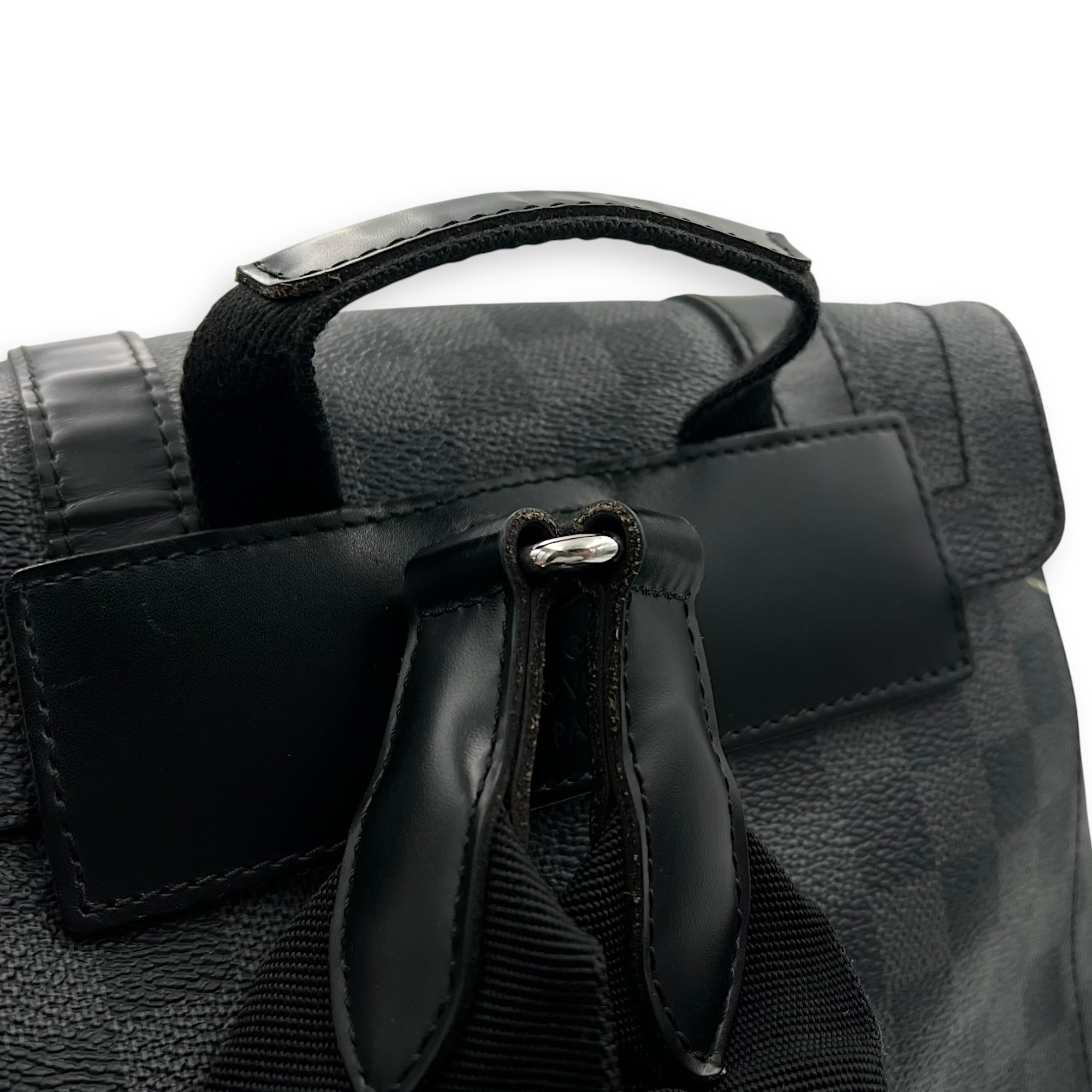 Louis Vuitton Christopher Backpack Graphite in Coated Canvas, Silver hardware_13