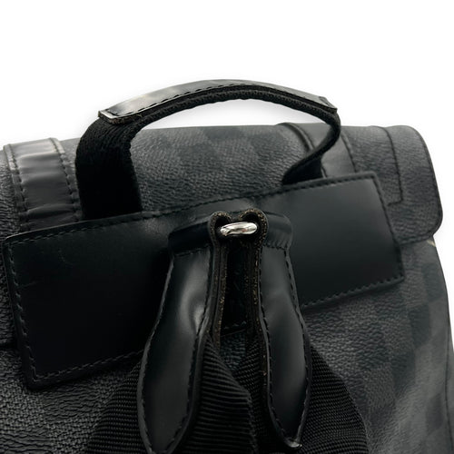 Louis Vuitton Christopher Backpack Graphite in Coated Canvas, Silver hardware_13