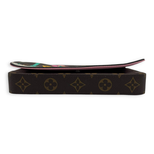 Louis Vuitton Vivienne Christmas Felicie Brown Wallet On Chain in Monogram Coated Canvas, Gold hardware_5