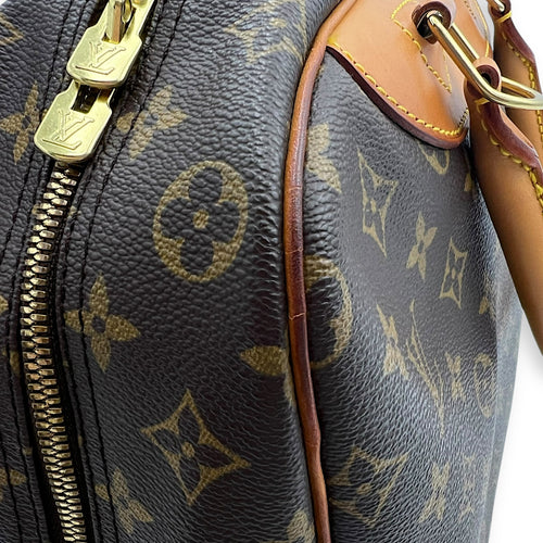 Louis Vuitton Trouville Top Handle Bag Brown in Monogram Coated Canvas, Gold hardware_12