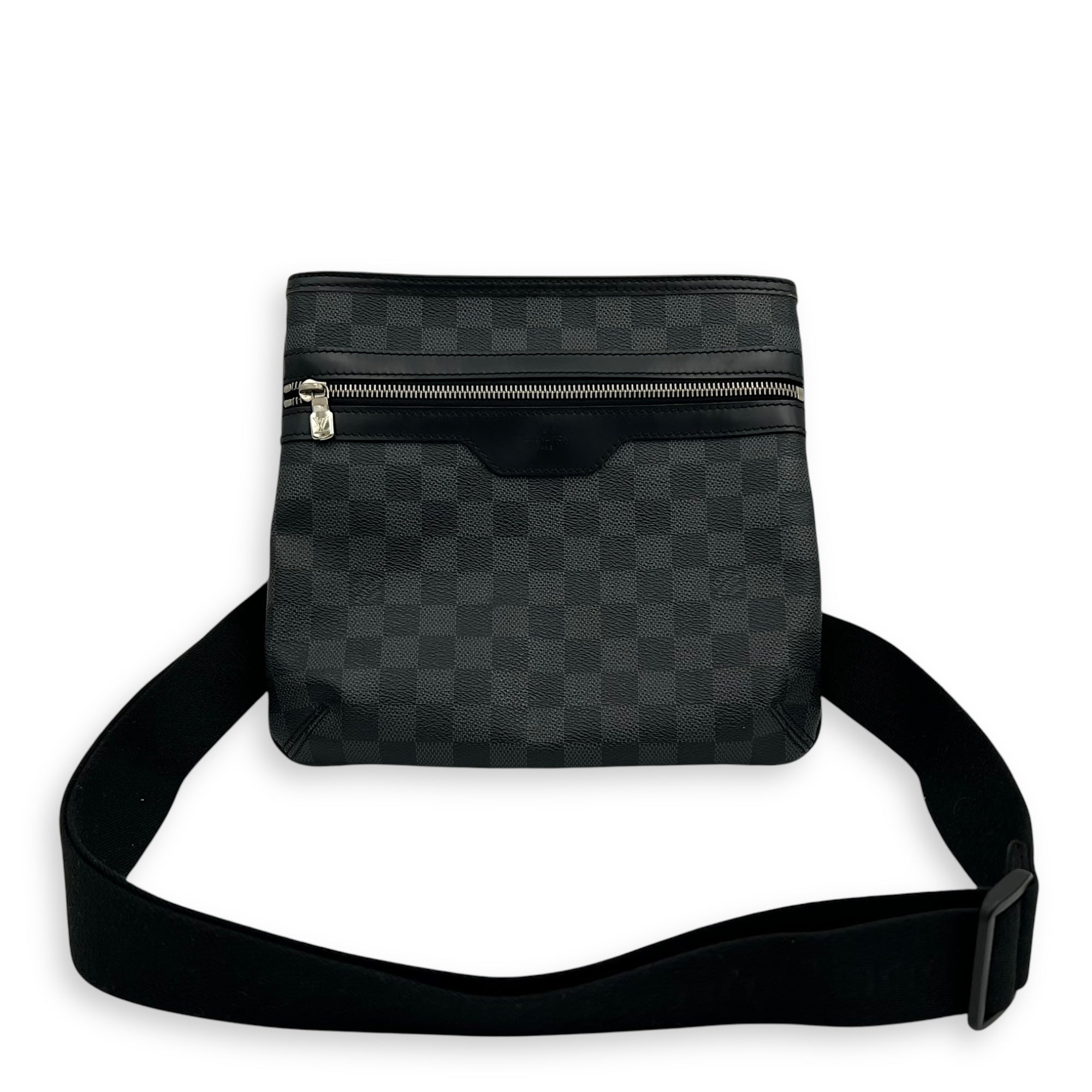 Louis Vuitton Thomas Damier Graphite Crossbody Bag in Coated Canvas, Silver hardware_13