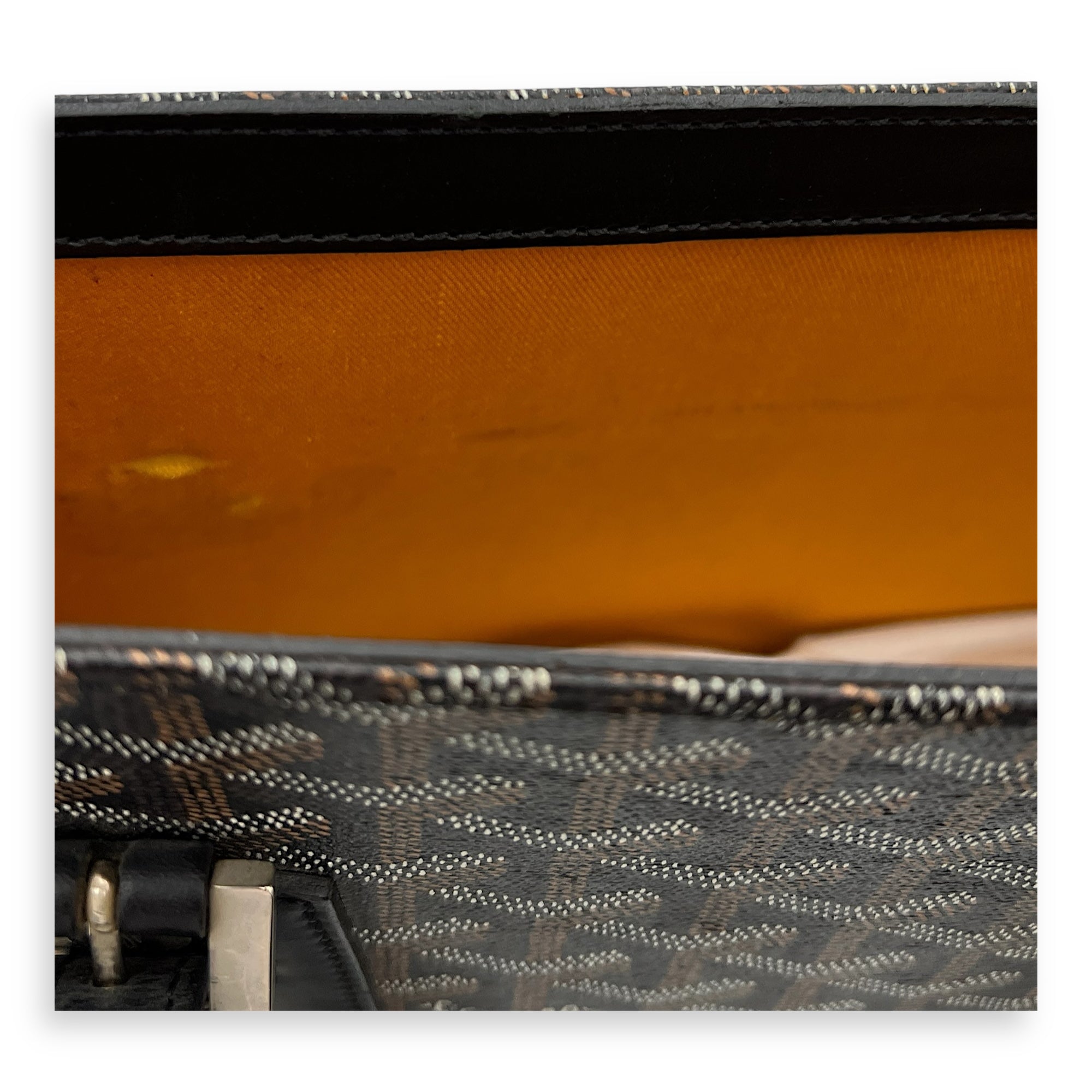 Goyard Comores Tote Bag Black in Coated Canvas, Silver hardware_5