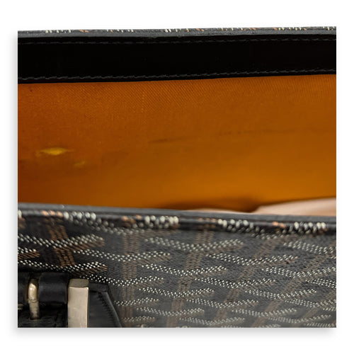 Goyard Comores Tote Bag Black in Coated Canvas, Silver hardware_5
