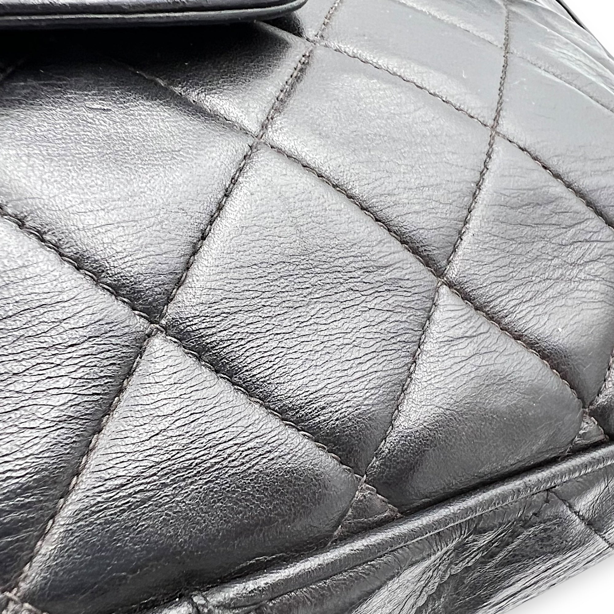 Chanel CC Quilted Tortoise Shell Shoulder Bag Black in Lambskin, tortoise shell hardware_13