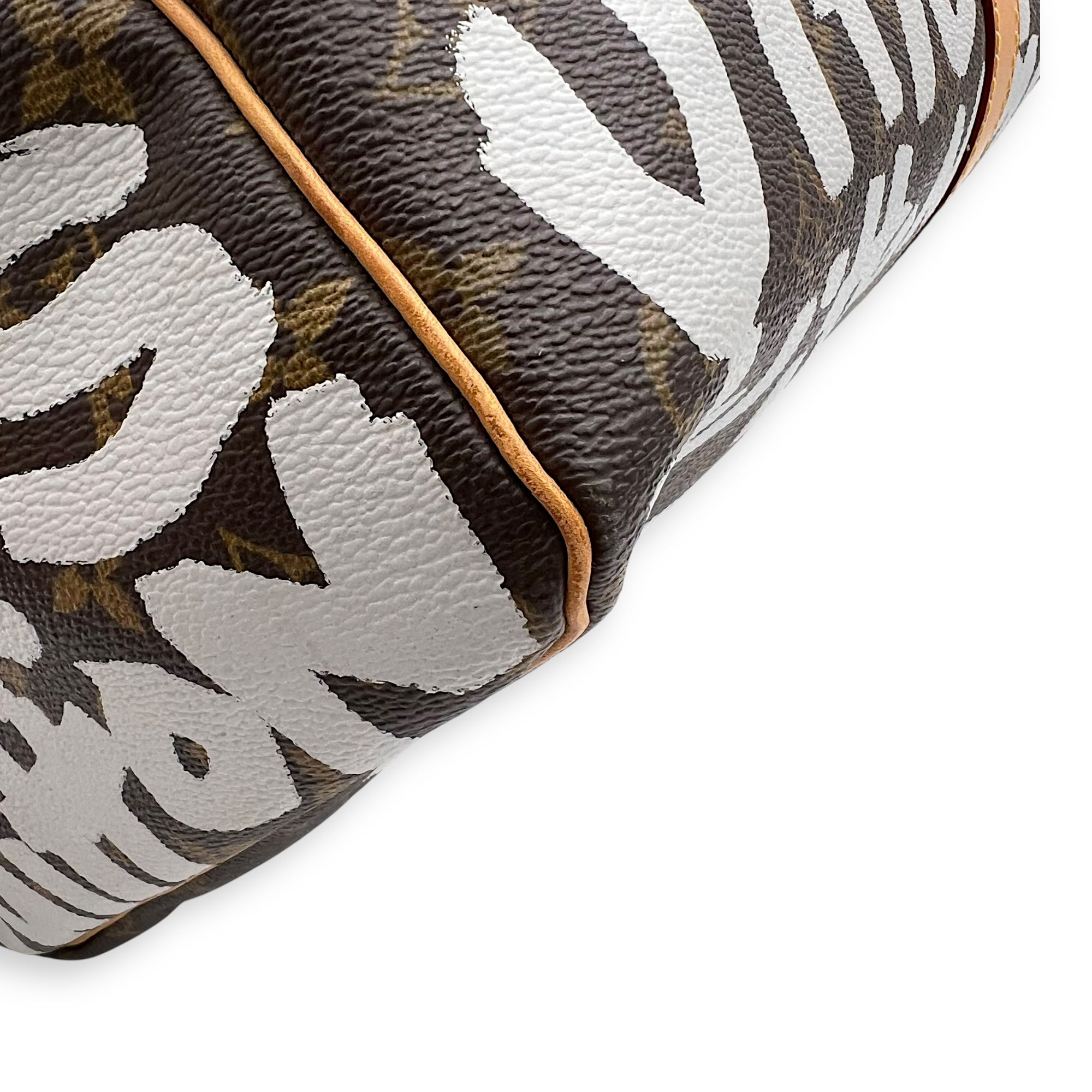 Louis Vuitton Stephen Sprouse Keepall 50 Brown Duffle Bag in Coated Canvas, Gold hardware_12
